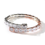 Princess Cut Cuff Bangle