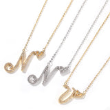 Letter Heart Pendant Necklace